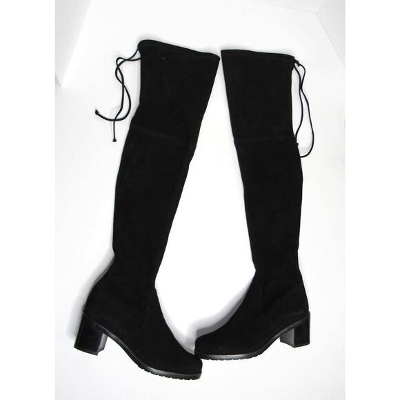STUART WEITZMAN Elevated Over the Knee Black Boots - Picture 2 of 8